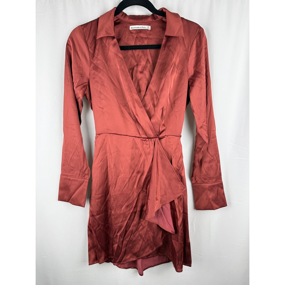 Abercrombie & Fitch Mini Dress Long Sleeve Wrap Front Sexy Party‎ Dress XS NWT